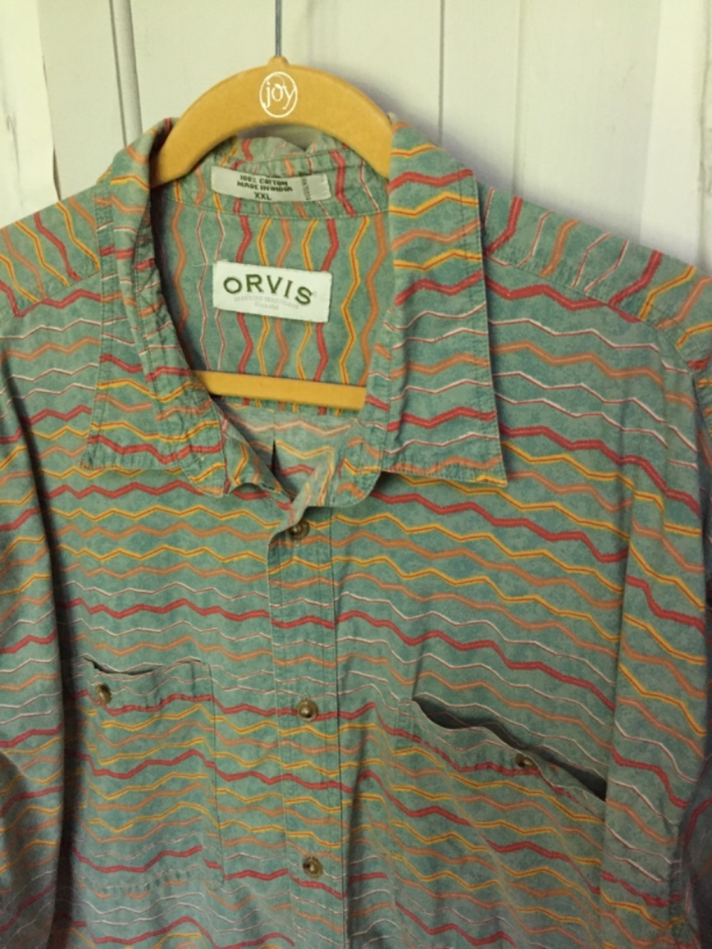Orvis Multicolor Wave-Pattern Casual Button-Down Shirt - Picture 11 of 16